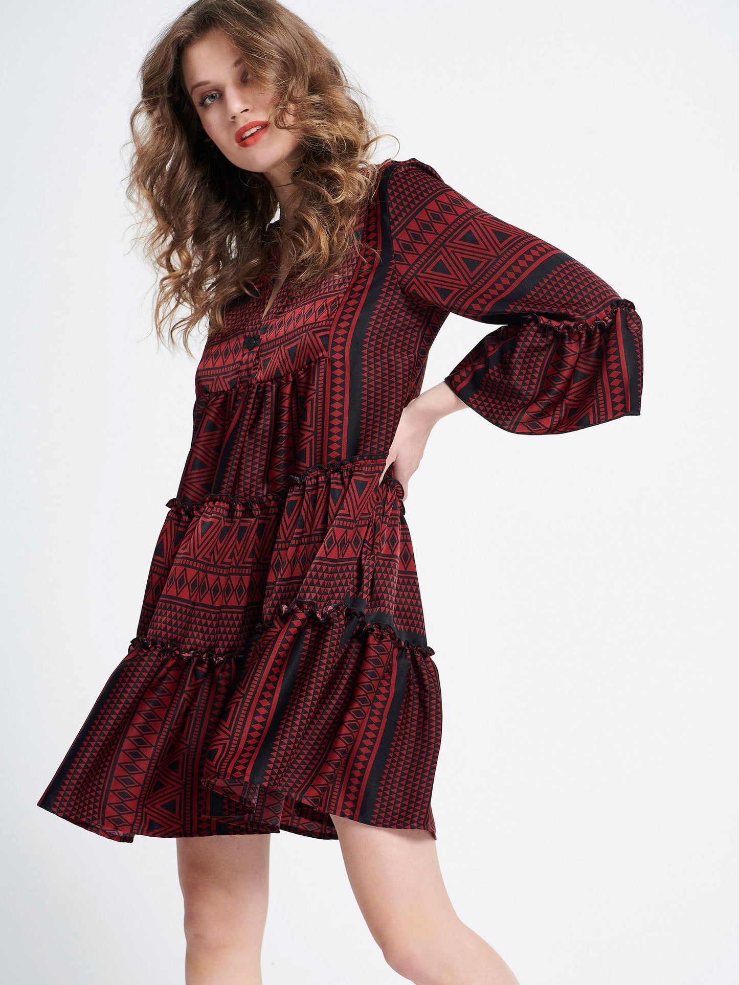 Φόρεμα τουνίκ με γεωμετρικό print