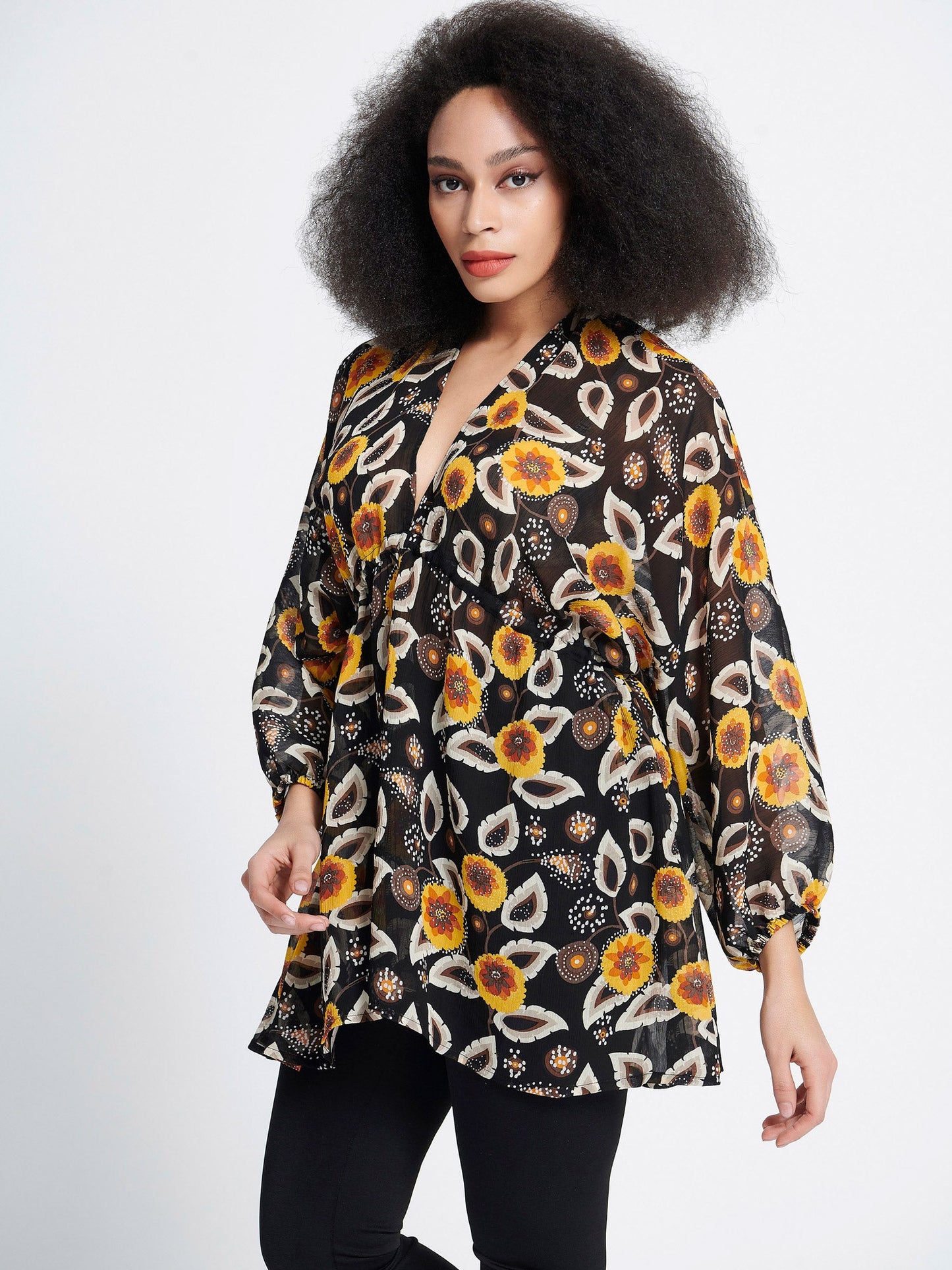 Μπλούζα-τουνίκ εμπριμέ