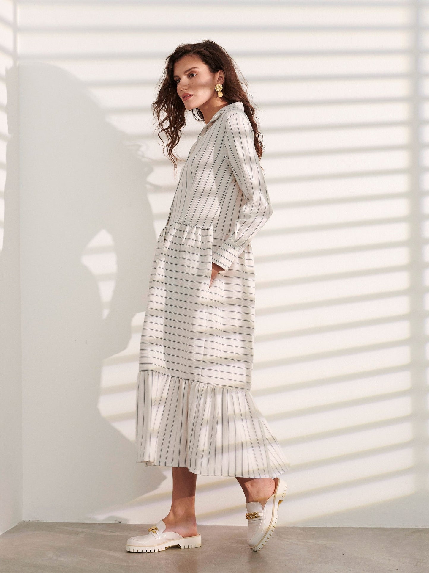 Μακρύ σεμιζιέ φόρεμα