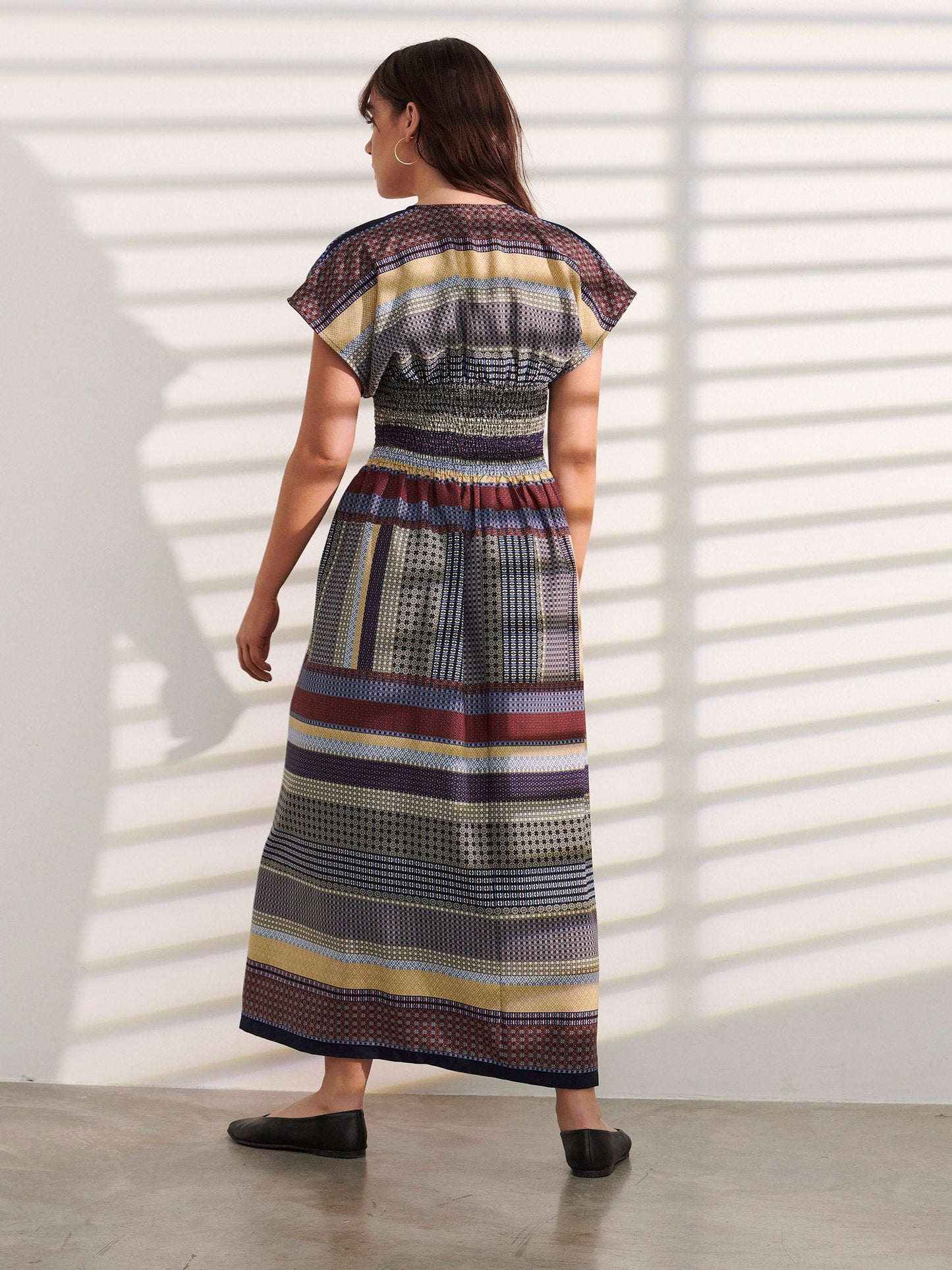 Μάξι εμπριμέ φόρεμα