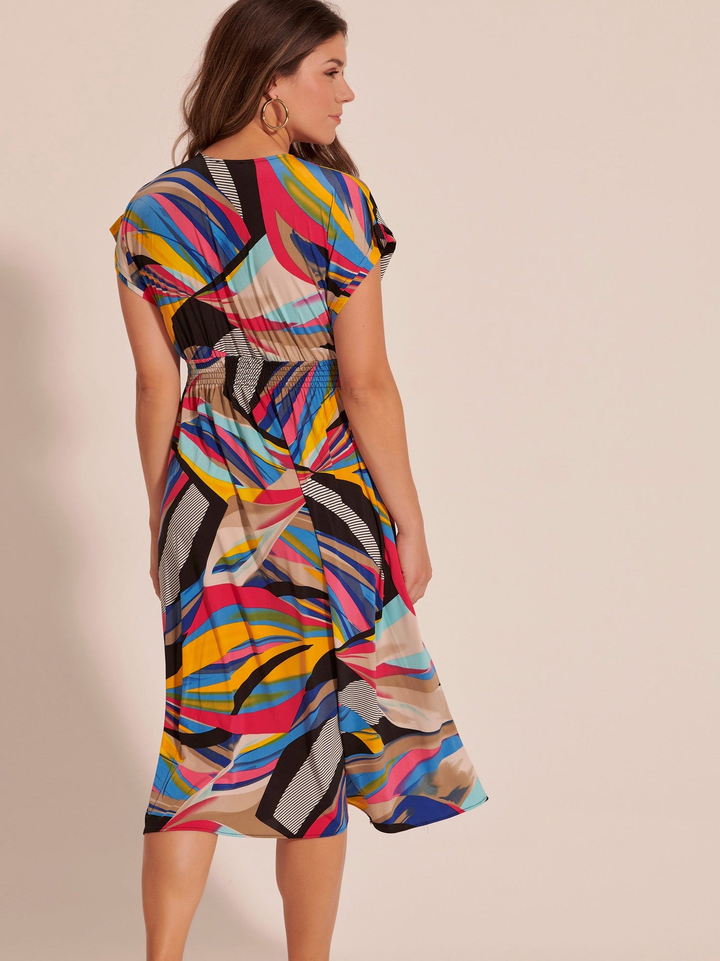 Midi εμπριμέ φόρεμα